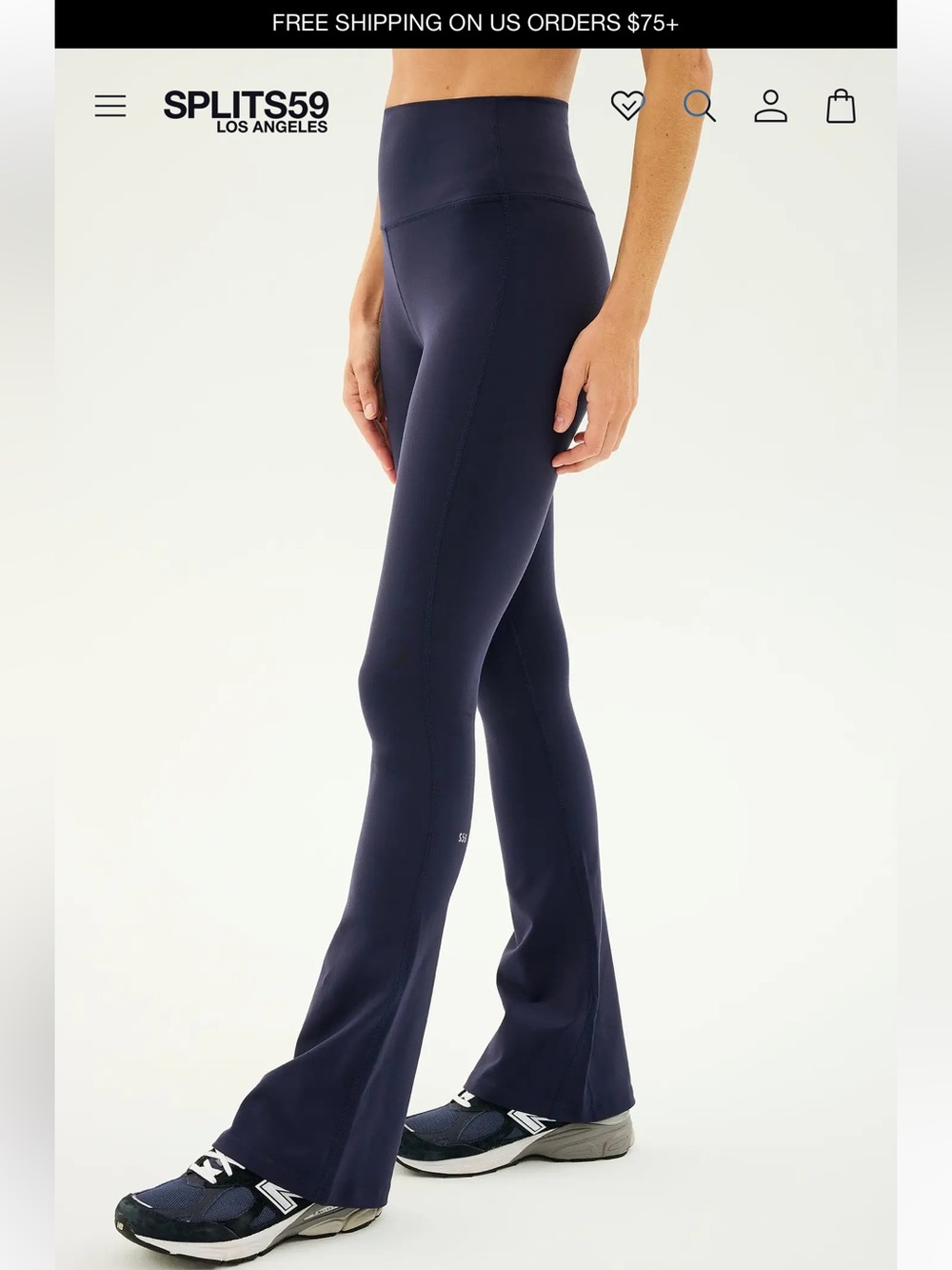 Raquel Splits59 Navy High Waist Flare Legging